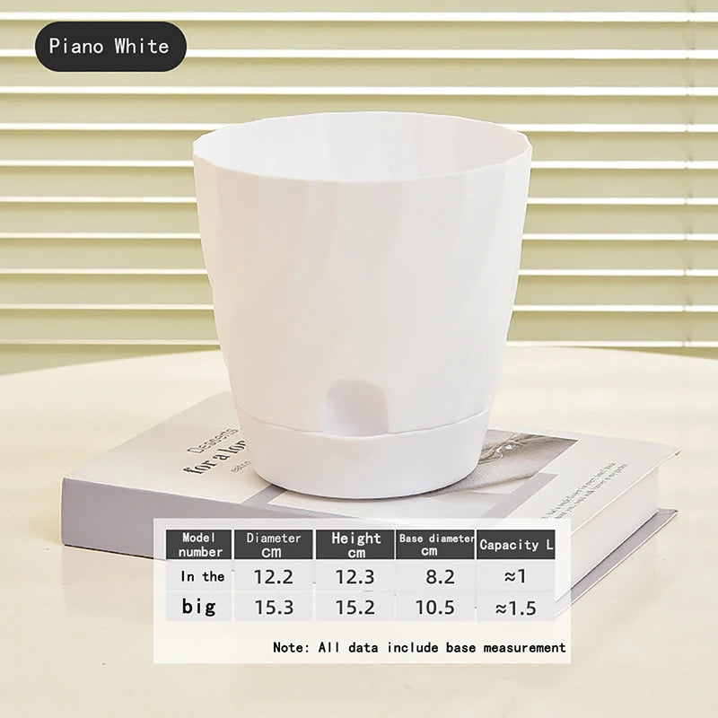 Plastic Flower Pots for Balcony, Simple and Breathable, High-end Planting, Home