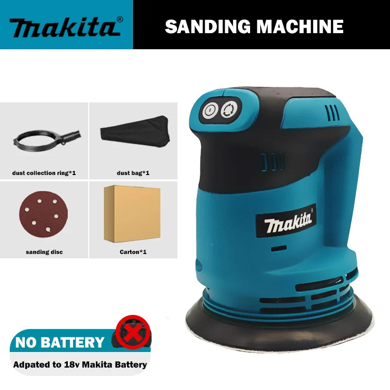 Makita Cordless 18V Rechargeable Random Orbital Disc Sander