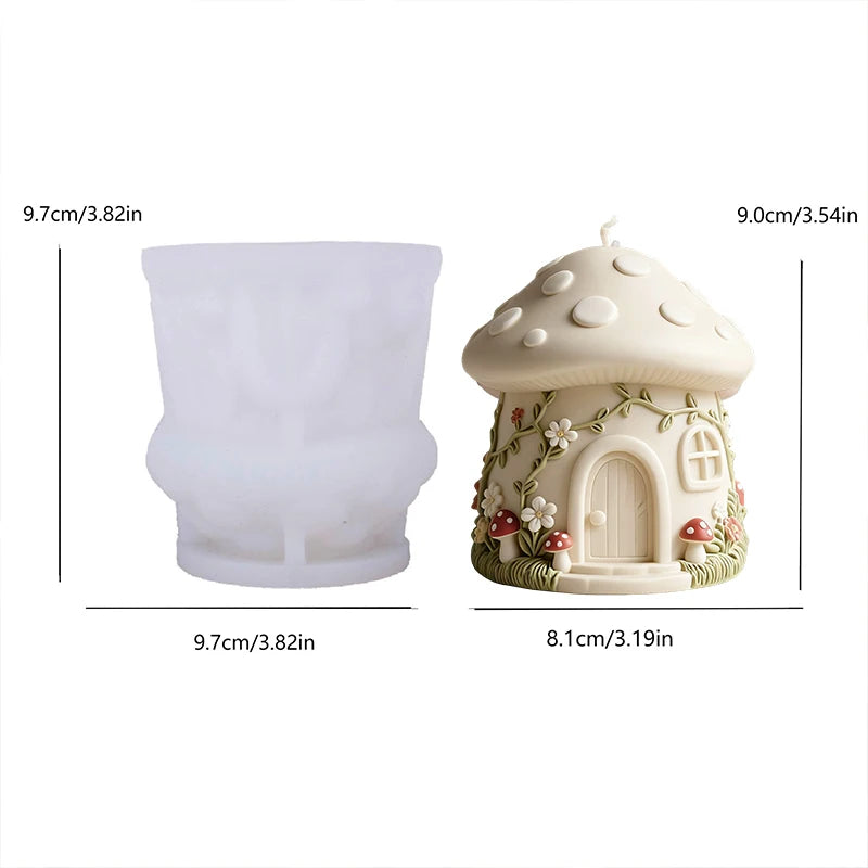 Fantasy mushroom candle mold, reusable DIY candle/resin handmade mold