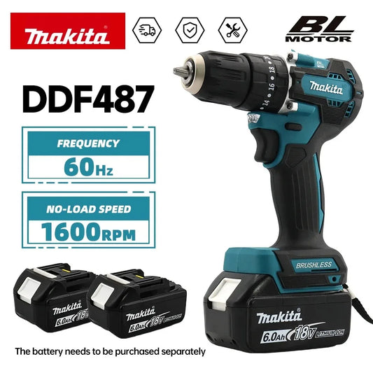 Makita DDF487 18V Brushless Electric Drill Impact Tool Professional Power Tools