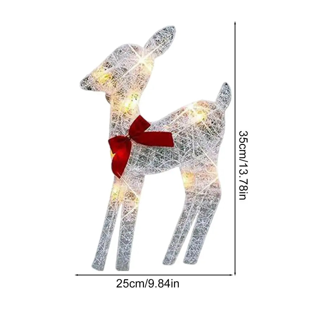 Lighted Deer Yard Decoration Waterproof Festive Decor Christmas Deer