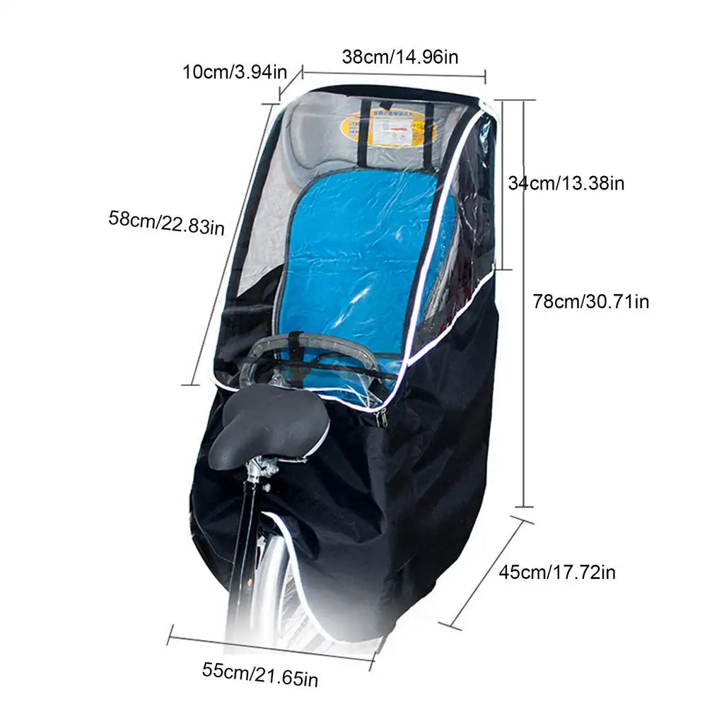 Waterproof Bike Child Seat Rain Canopy…