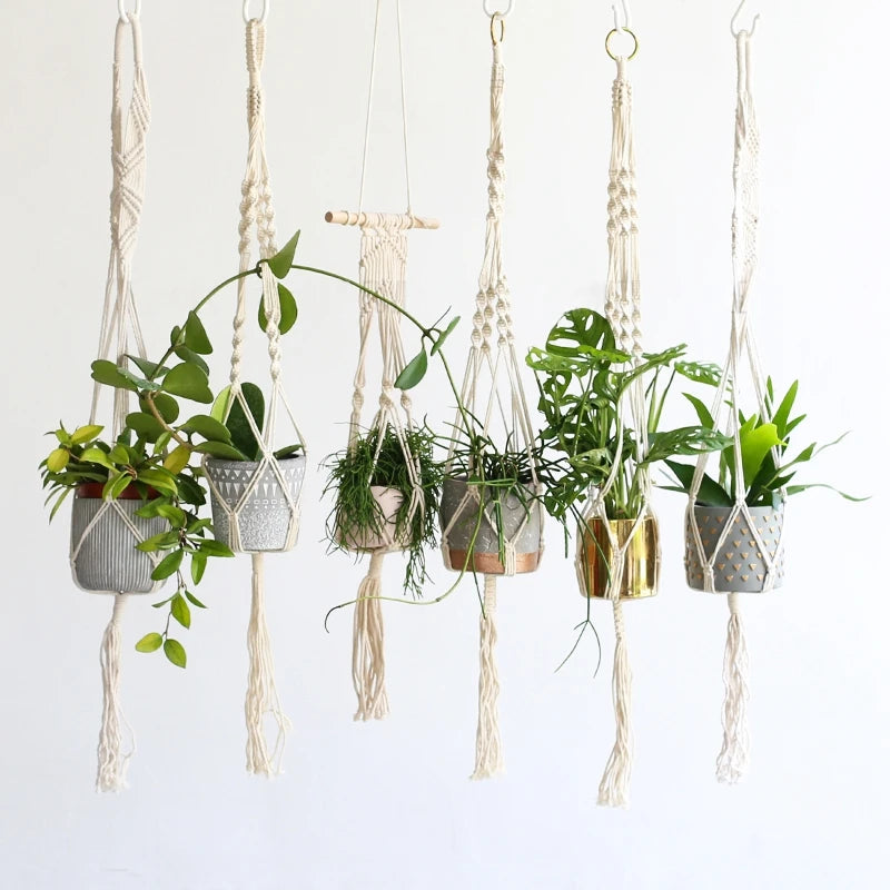 Plant Hanging Basket Handmade Macrame