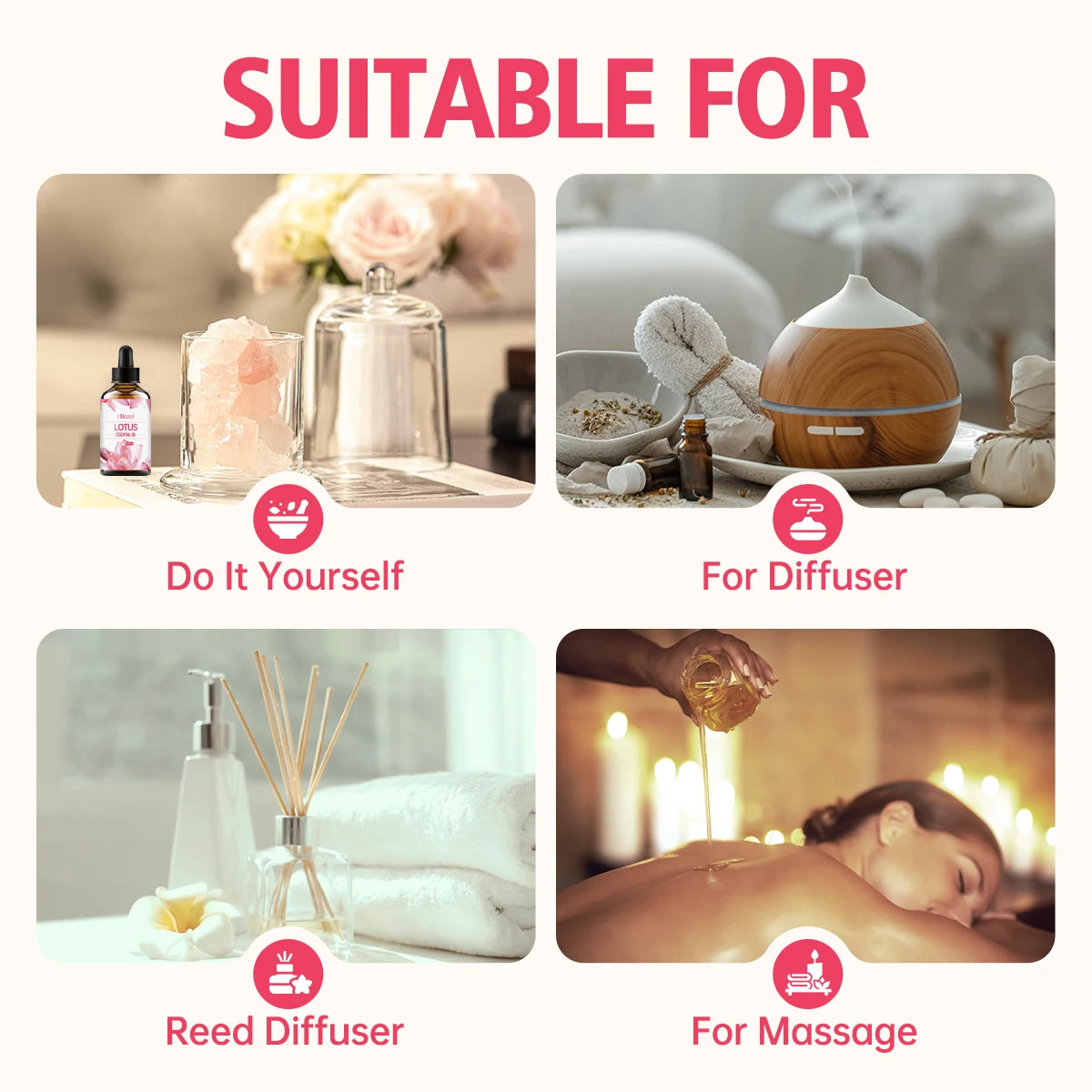 Lotus Essential Oil - Moisturizing, Hydrating Deep Treatment Oil