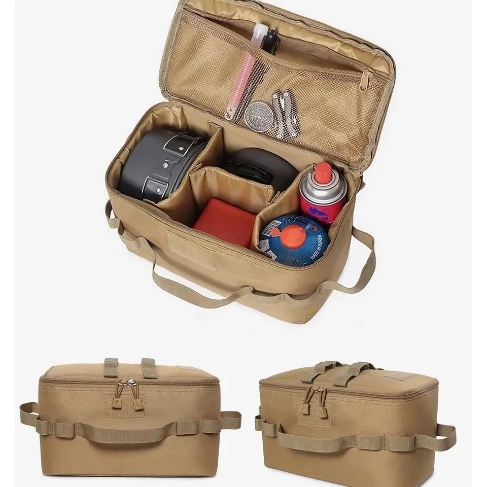 Outdoor Camping Gas Tank Storage Bag Large Capacity Picnic Cookware Utensils Kit Bag