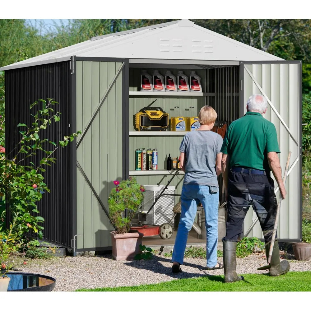 Outdoor Storage Shed 6FT x 4FT, Steel Utility Tool Shed