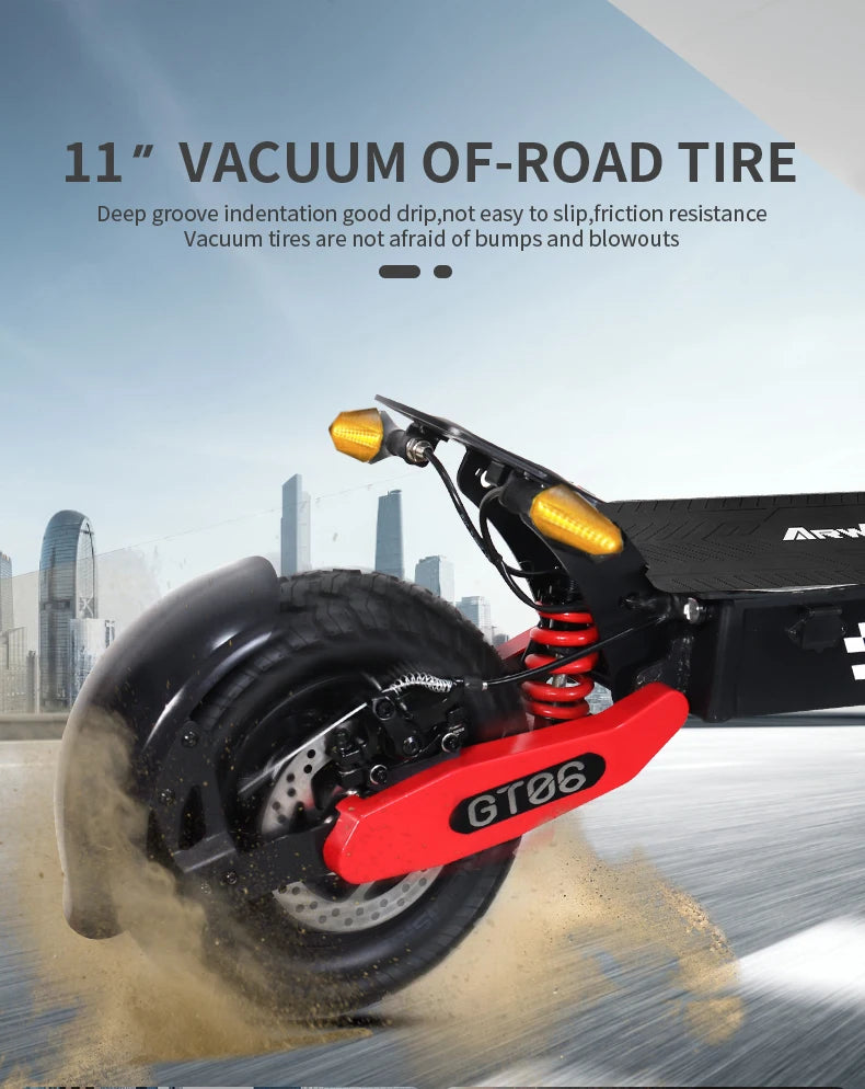 Adults -Max Speed 25MPH, 48V 13AH/23.4AH, 11"Off-Road Tires | US Stock, Factory Direct