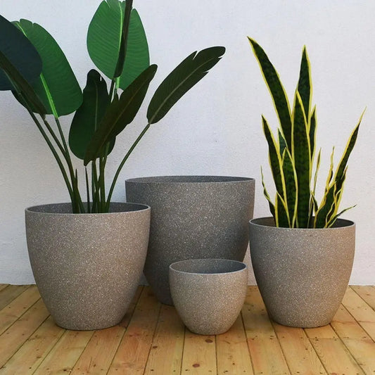 Frosted Imitation Stone Bonsai Flowerpot Large-capacity Plant Growth And Cultivation Pot