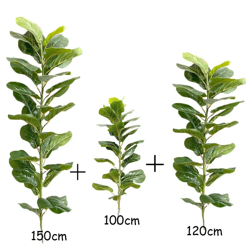 59in Large Artificial Ficus Tree Tropical Plants Green Palm Leafe's Big Monstera Tree Branch