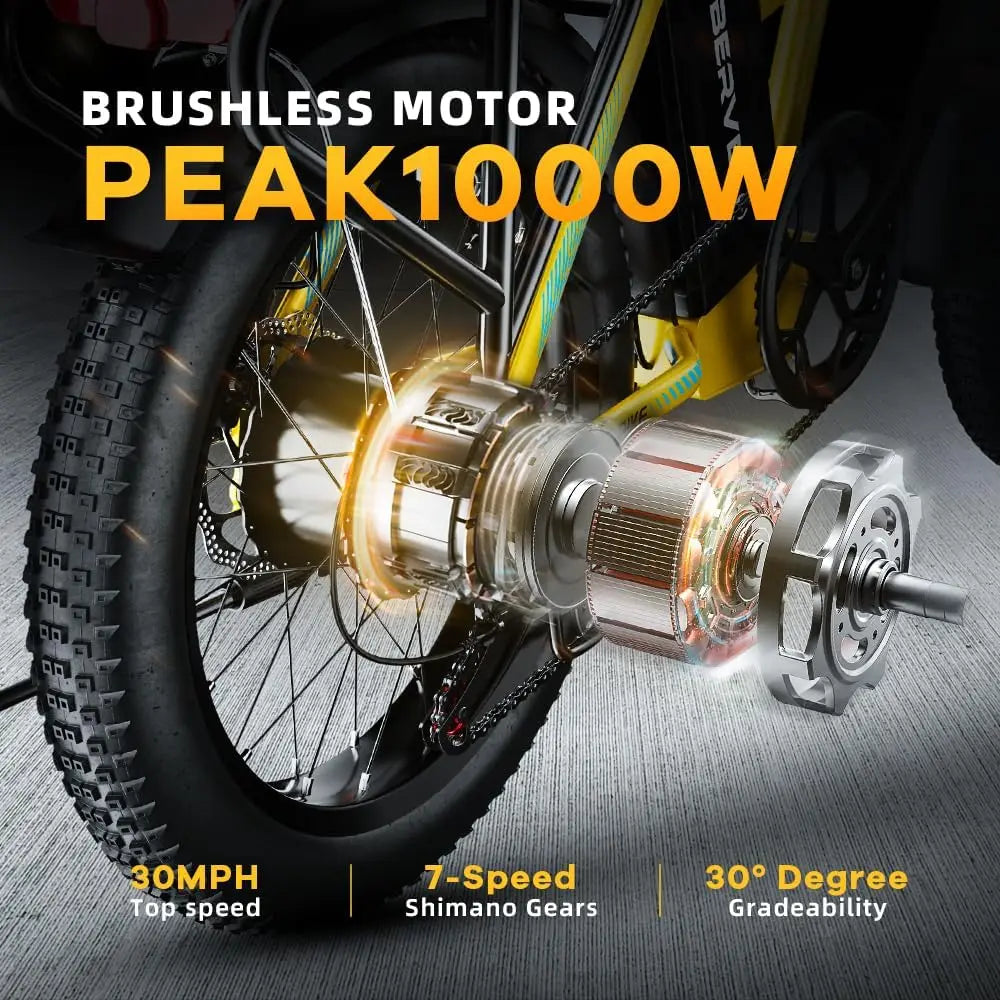 Cybervelo EK4 EK5 Foldable 28+MPH 80Miles Removable Battery Fat Tire Off-road E-bike