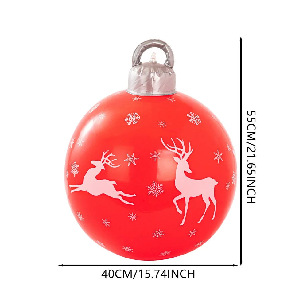 55CM Christmas Inflatable  PVC Giant Christmas Tree Decorations Large Balls Courtyard Ornaments