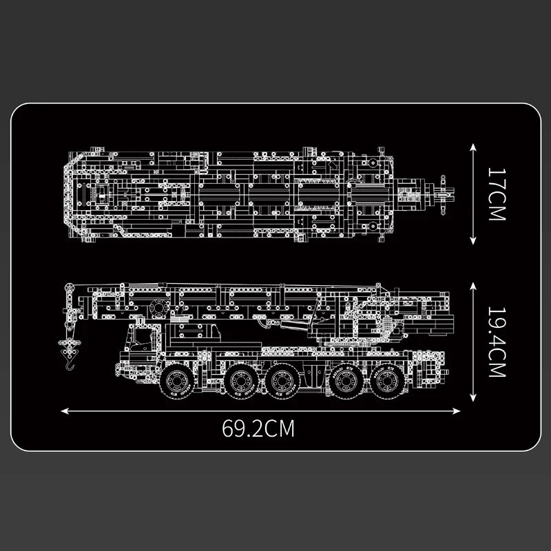 Remote Control LTM 1110 Crane Building Block Assembly.