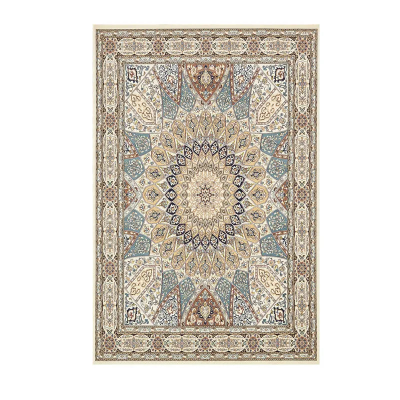 VIKAMA Washable Foldable Imitation Cashmere Carpet Entry Door Mat Persian Retro Style