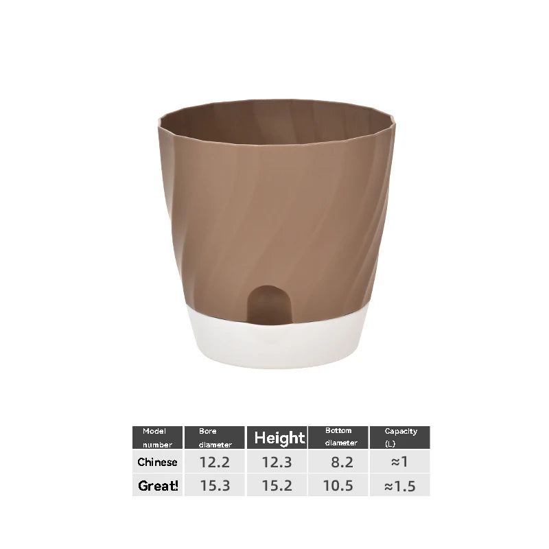 Plastic Flower Pots for Balcony, Simple and Breathable, High-end Planting, Home