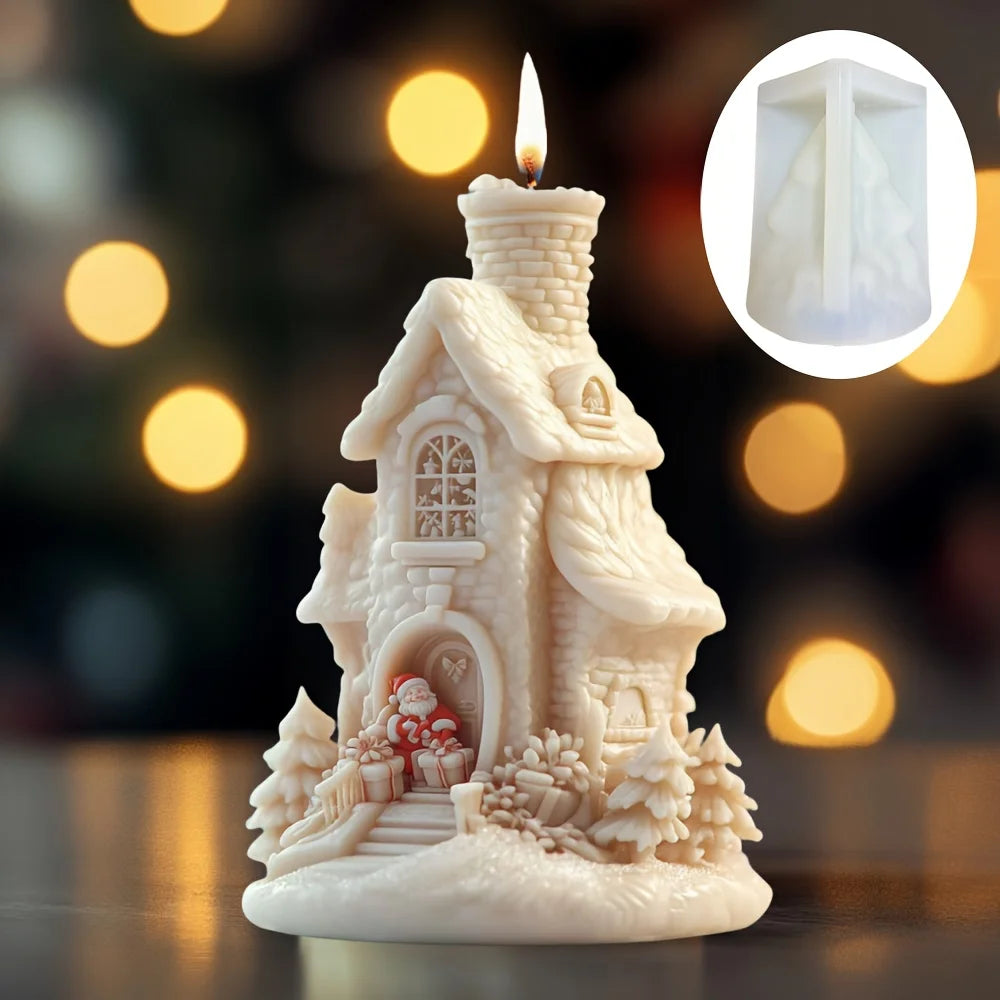 Christmas House Fragrance Candle Silicone Mold