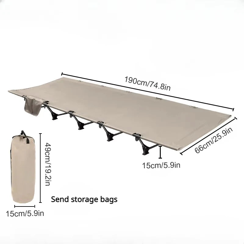WESTTUNE Camping Cot Outdoor Ultralight Compact Tent Bed Sleeping Cot