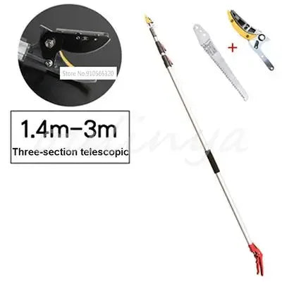Garden Telescopic Hedge Trimmer Fruit Tree Pruning Shears High Branch Pruning Tool
