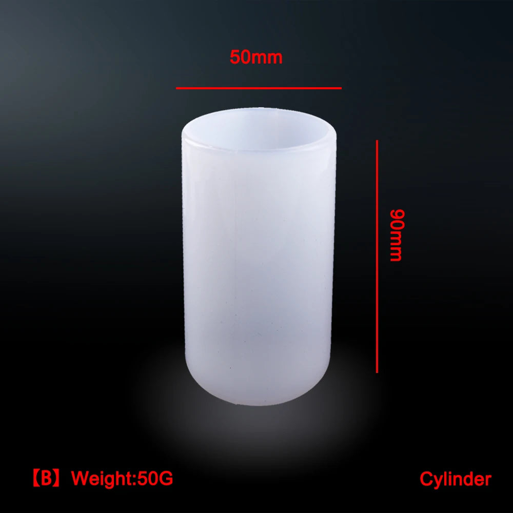 1PC 10 Style Cylindrical Hexagon Silicone Mold DIY Epoxy Resin Casting Mould
