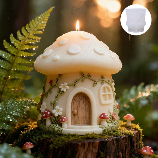 Fantasy mushroom candle mold, reusable DIY candle/resin handmade mold
