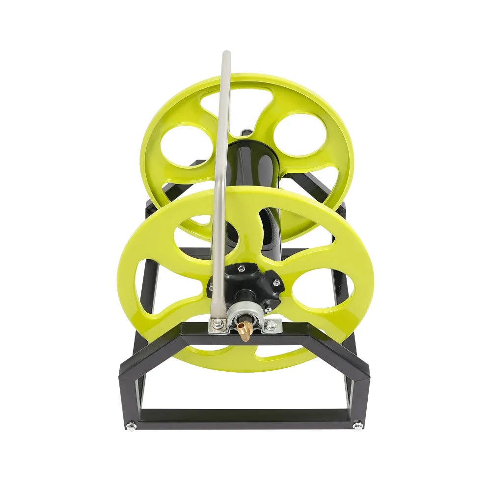 Garden Hose Reel, 360° Wall Mounted Water Hose Reel with Crank Handle, 328FT Metal Hose Reels for Lawn Watering