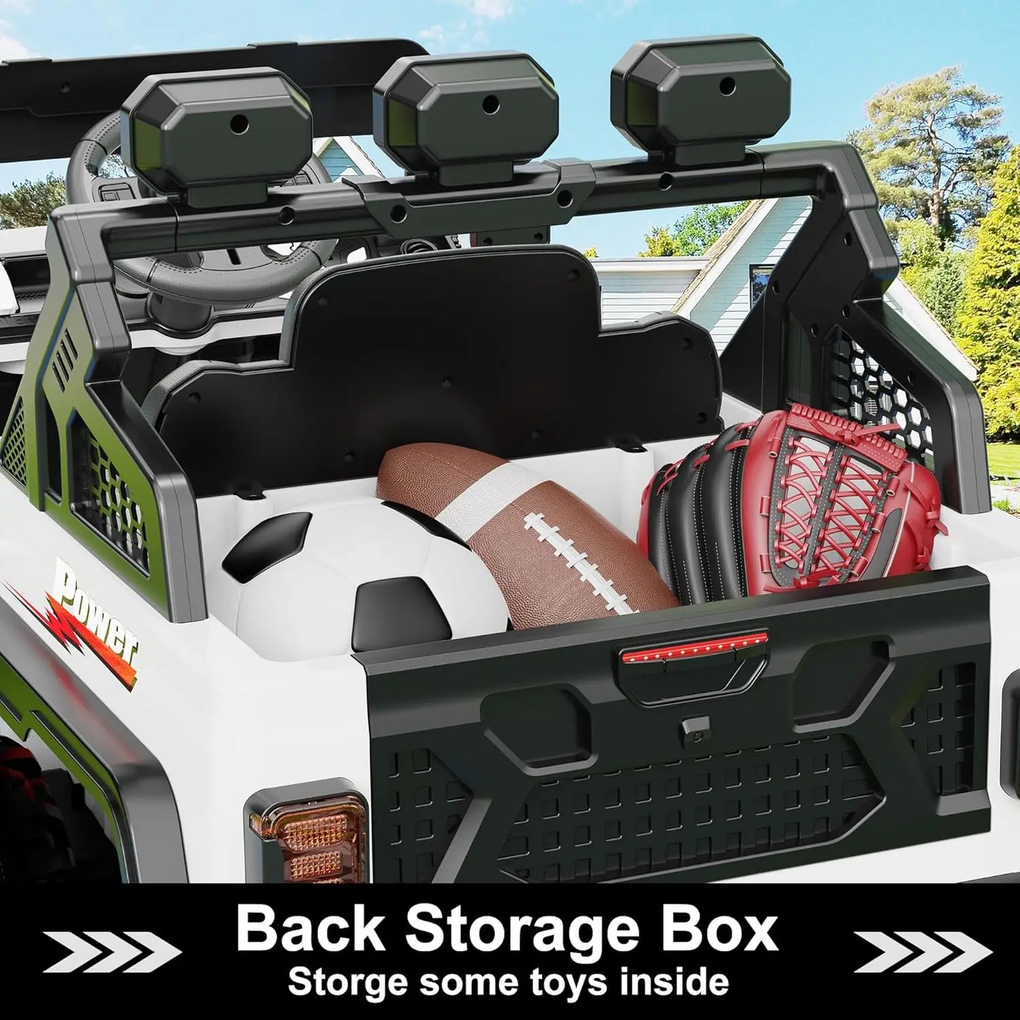 24V Ride on Car for Kids with Remote Control,6 Wheels, 4WD 3 Speeds,