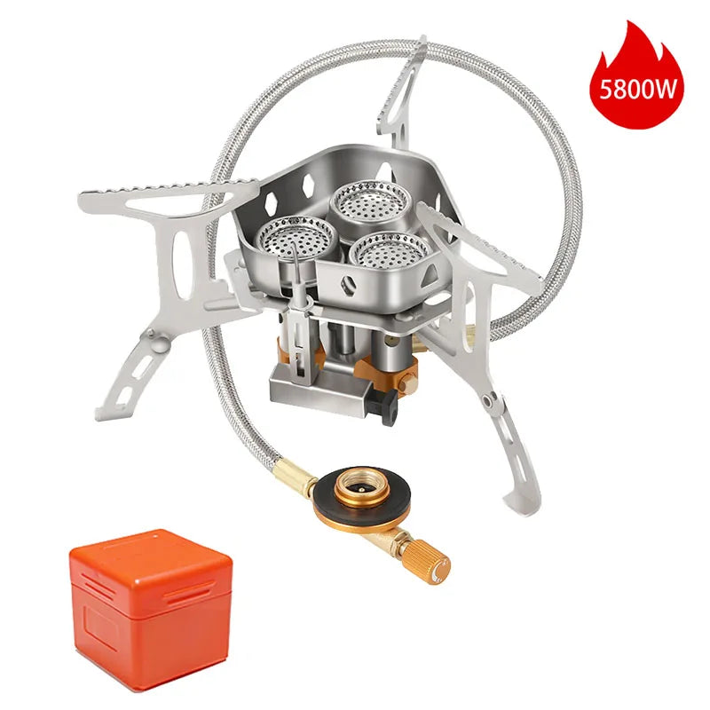 Outdoor Camping Portable Windproof outdoor Head Stove Portable Burner 5800W