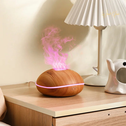 Aroma Humidifier flame Can Add Essential Oil  Air Humidifier Equipped with colorful lighting function