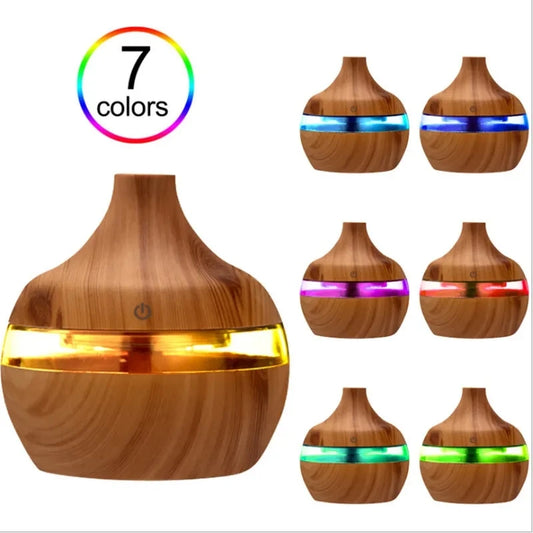 Compact USB Aroma Diffuser & Humidifier with LED Night Light