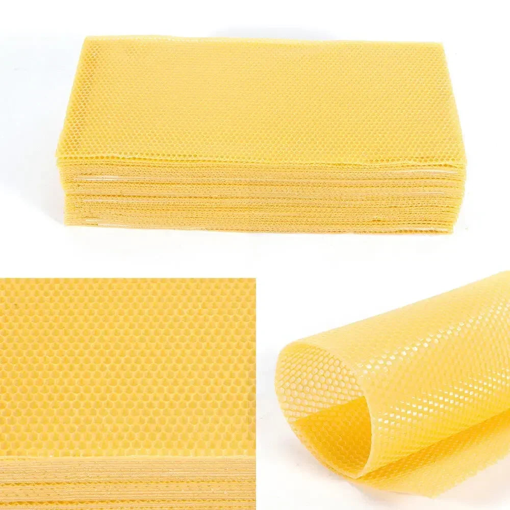 30PCS Beeswax Foundation Sheets 19.5x41.5cm Beehive Frames Wax Comb
