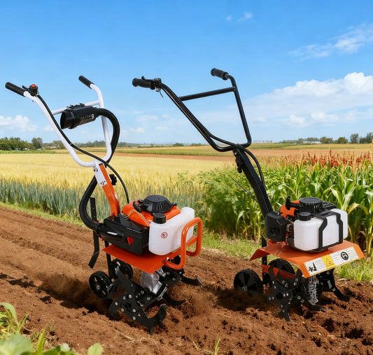 Hand-Push Gasoline Cultivator 4 Stroke/2 Stroke Multi-function Rotary Tiller Machinery Agricultural Garden Tools Stone & Stem