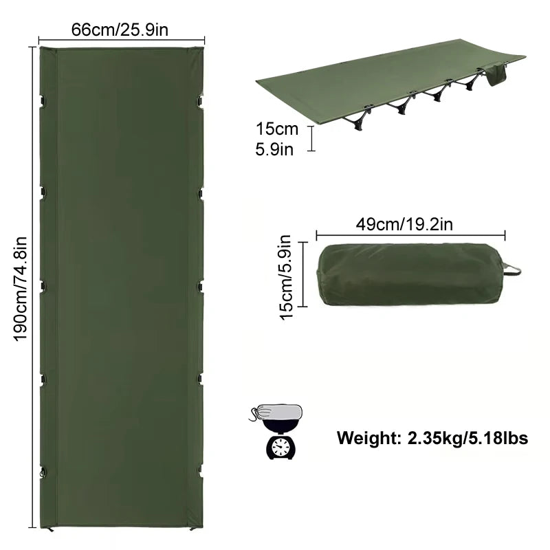 WESTTUNE Camping Cot Outdoor Ultralight Compact Tent Bed Sleeping Cot