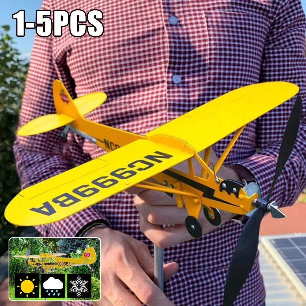 Airplane Weather Vane Piper J3 Cub Wind Spinner Weather Vane