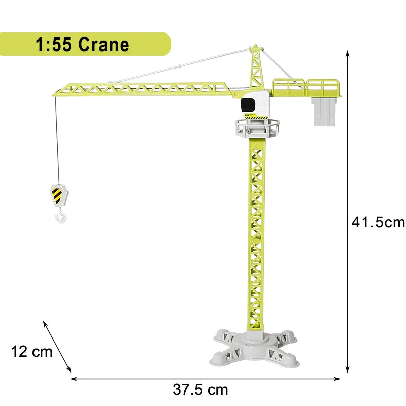 Engineering Diecast Toys for Boys Alloy+Plastic Tractor Excavator Backhoe Crane Bulldozer Kids Truck Children Vehicle Model Gift