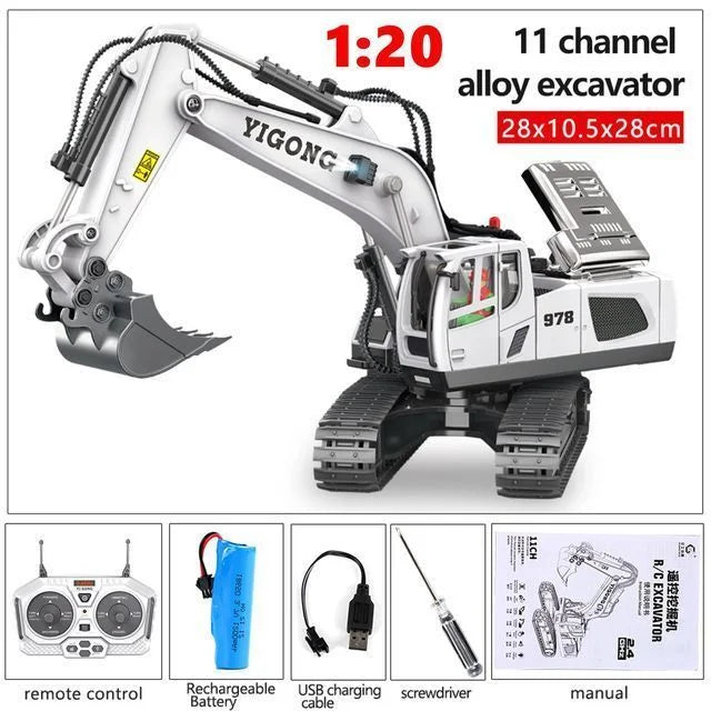 RC Remote Control 1:20 Heavy Equipment Construction Toys