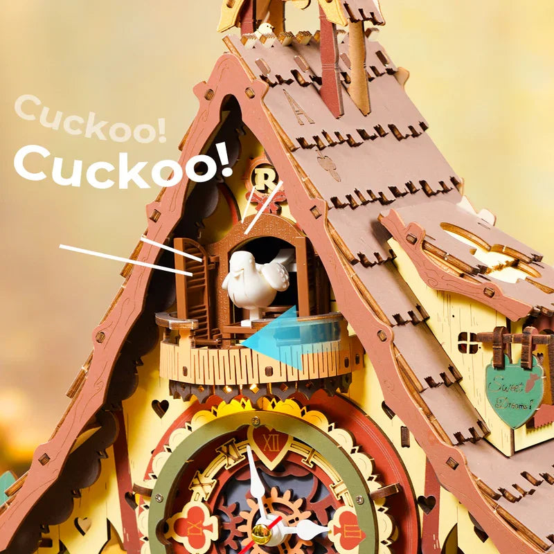 Robotime Rokr Cuckoo Clock Mechanical 3D Wooden Puzzles Adult
