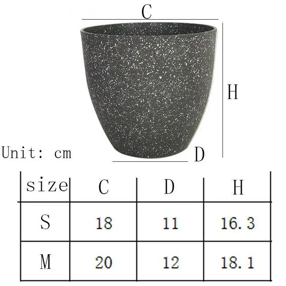 Frosted Imitation Stone Bonsai Flowerpot Large-capacity Plant Growth And Cultivation Pot