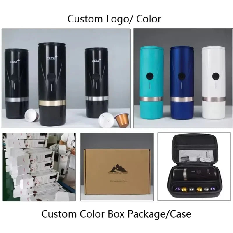 Portable Mini Smart Outdoor Camping Coffee Maker Espresso Machine Cappuccino Maker