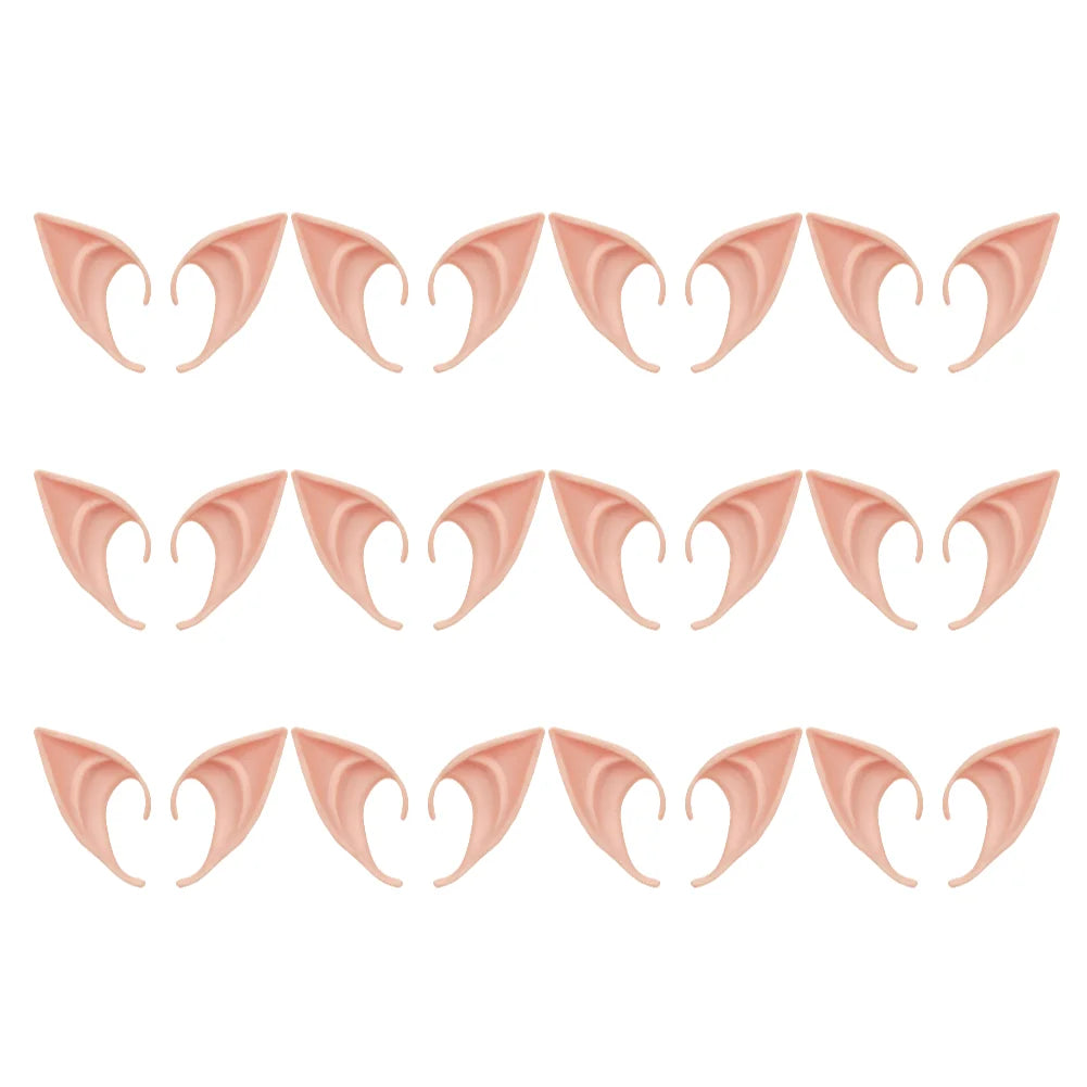 12-1pair Halloween Angel Elf Ears Soft Latex Fake Ears Fairy Vampire Costume Halloween