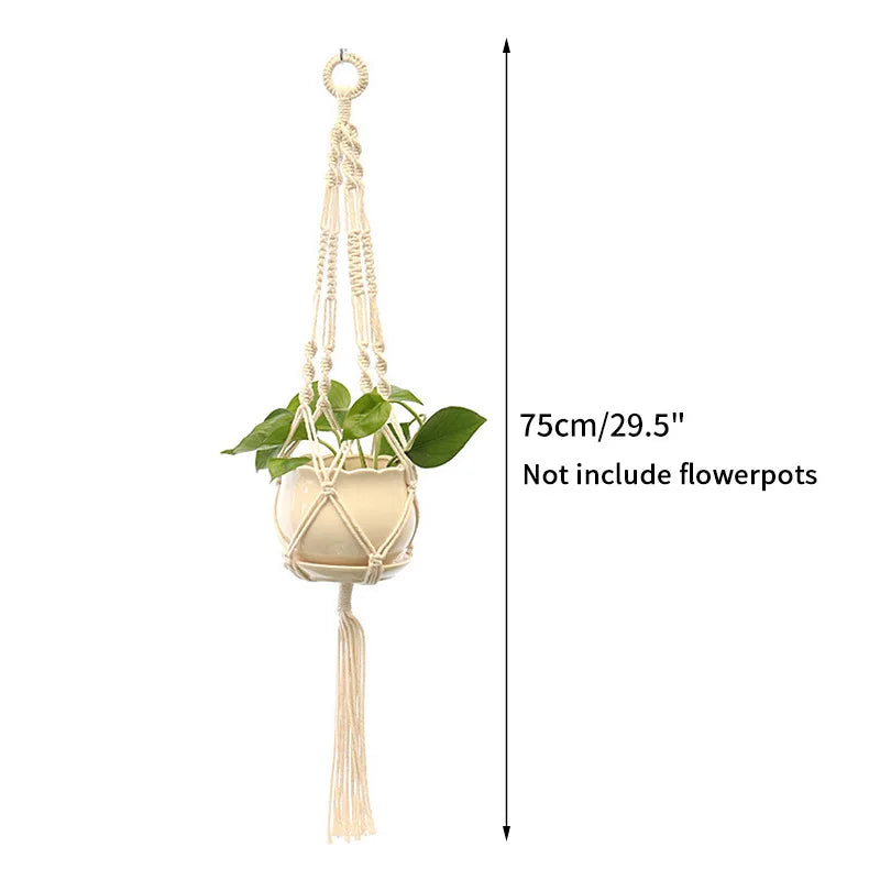 Plant Hanging Basket Handmade Macrame
