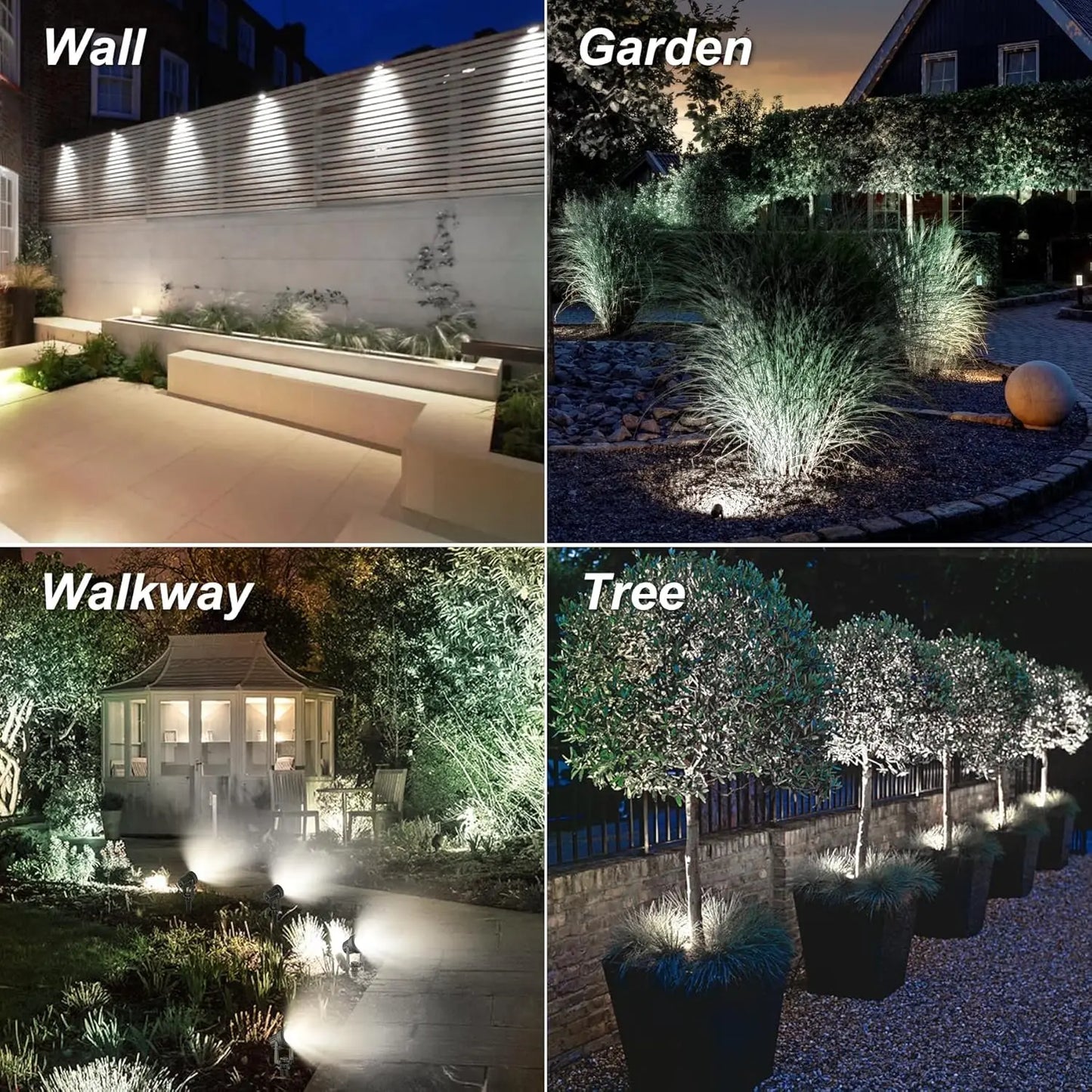 1/2/4/6 LEDS Solar Spotlight Outdoor Garden Wall Lamp