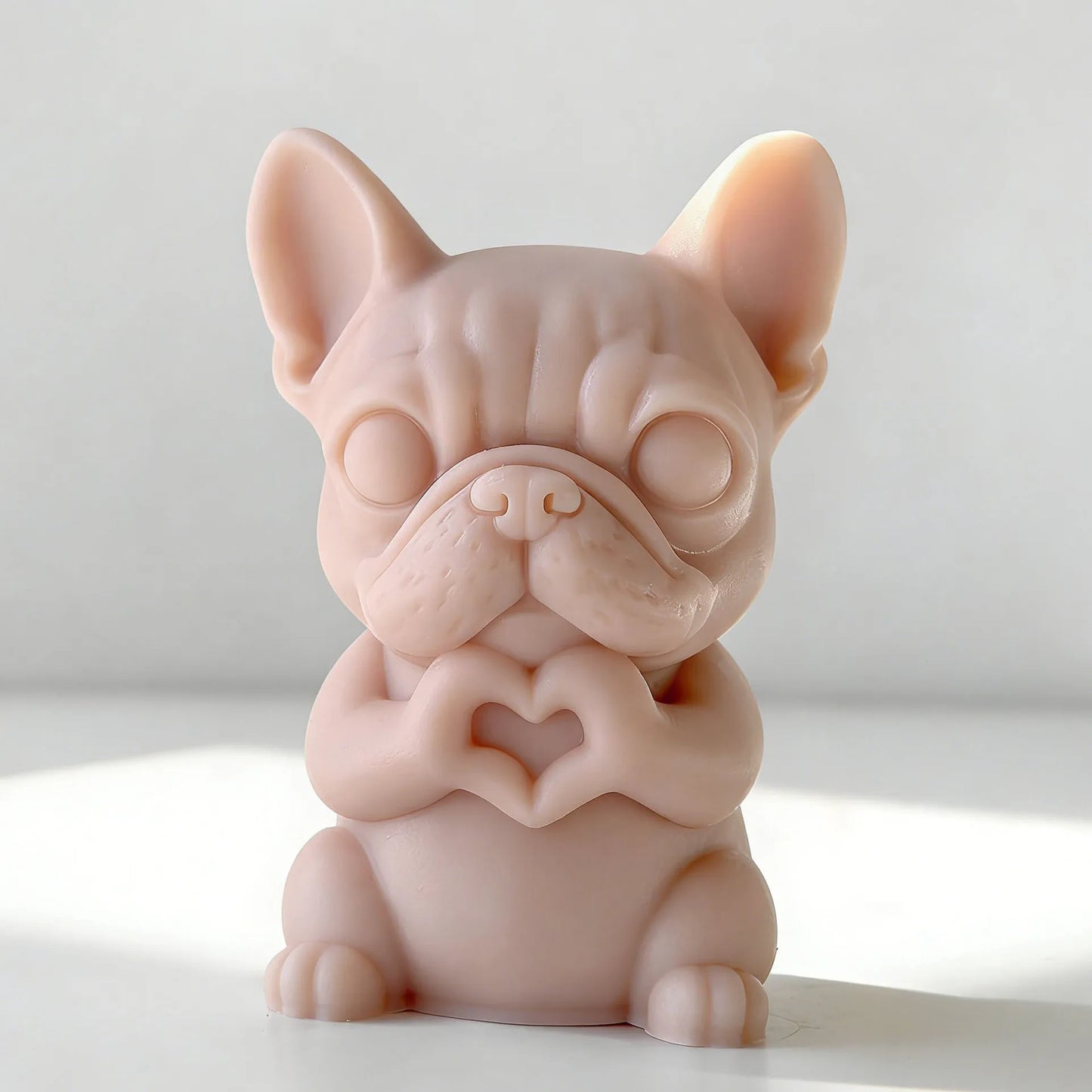 Cartoon Animal Pug Dog Frog Turtle  Finger Heart Silicone Candle Mold