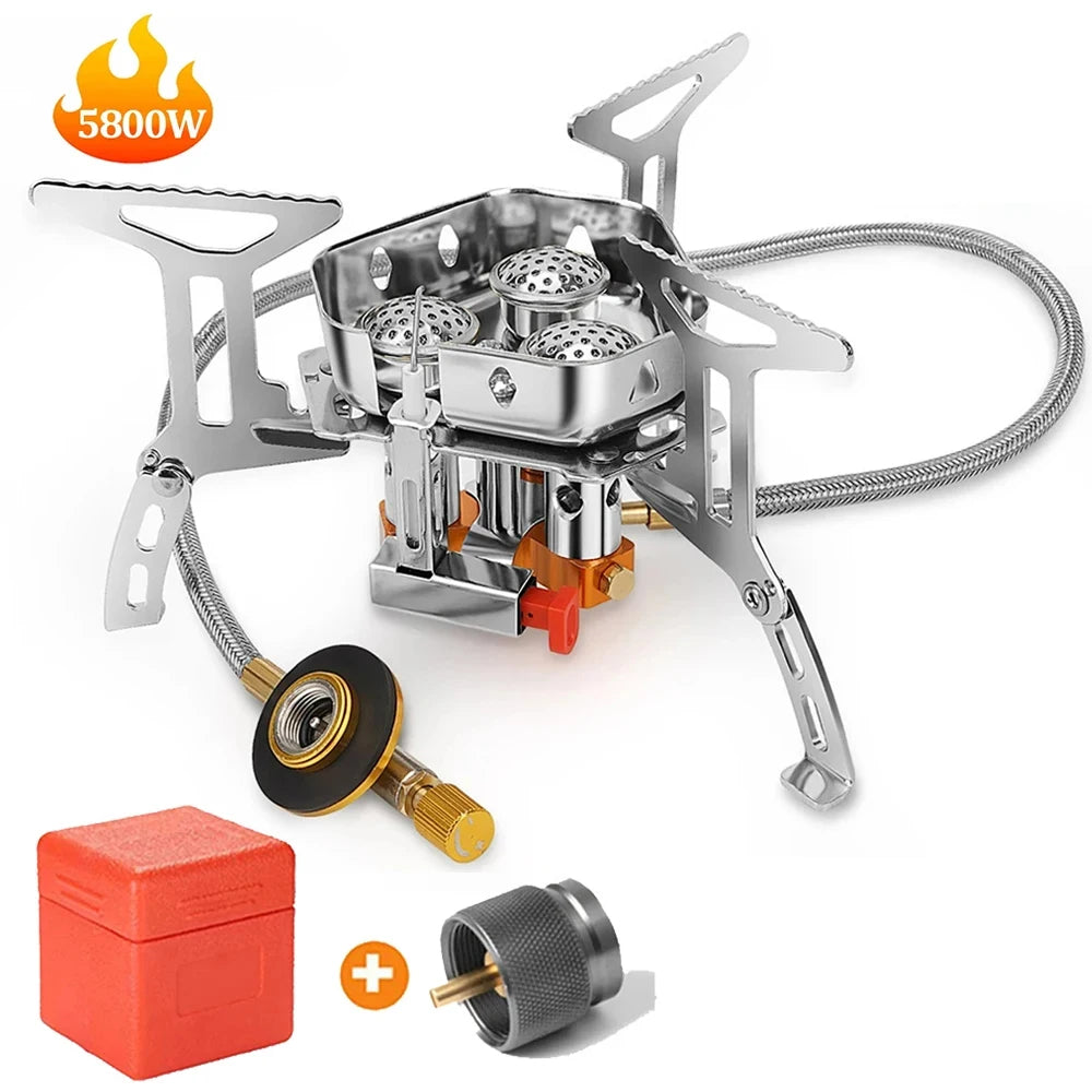 Outdoor Camping Portable Windproof outdoor Head Stove Portable Burner 5800W