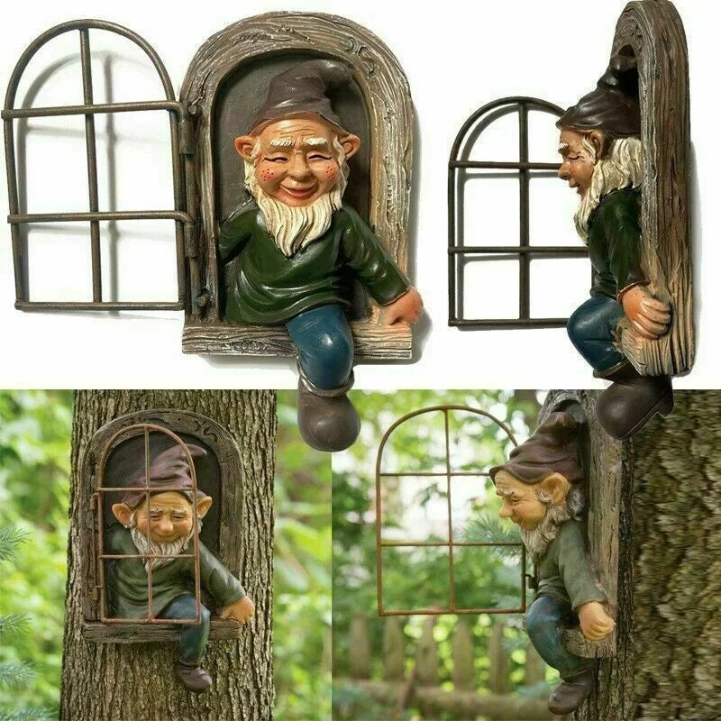 Naughty Garden Gnome Statue