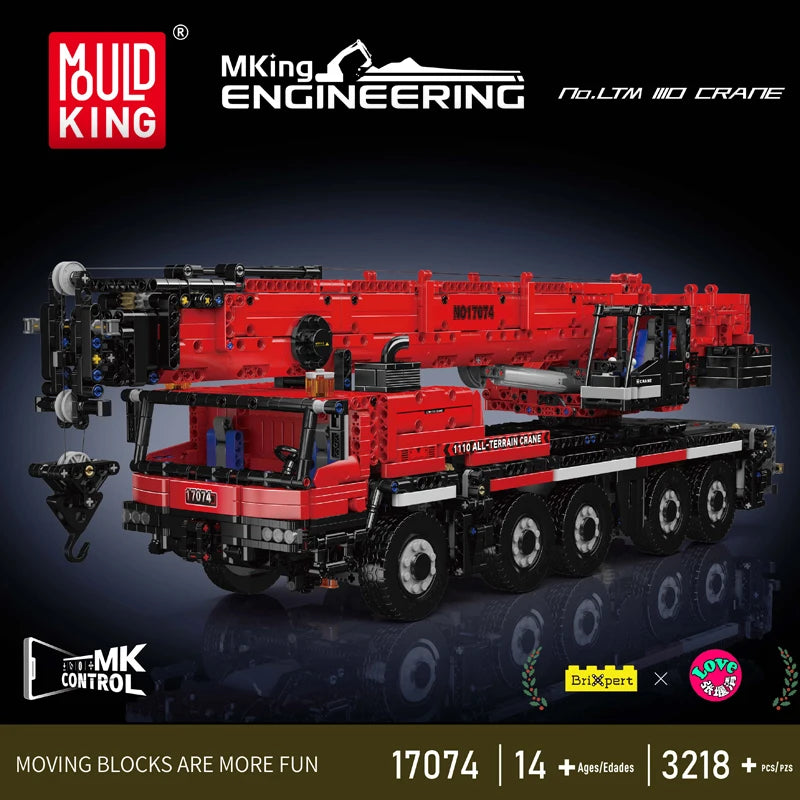Remote Control LTM 1110 Crane Building Block Assembly.