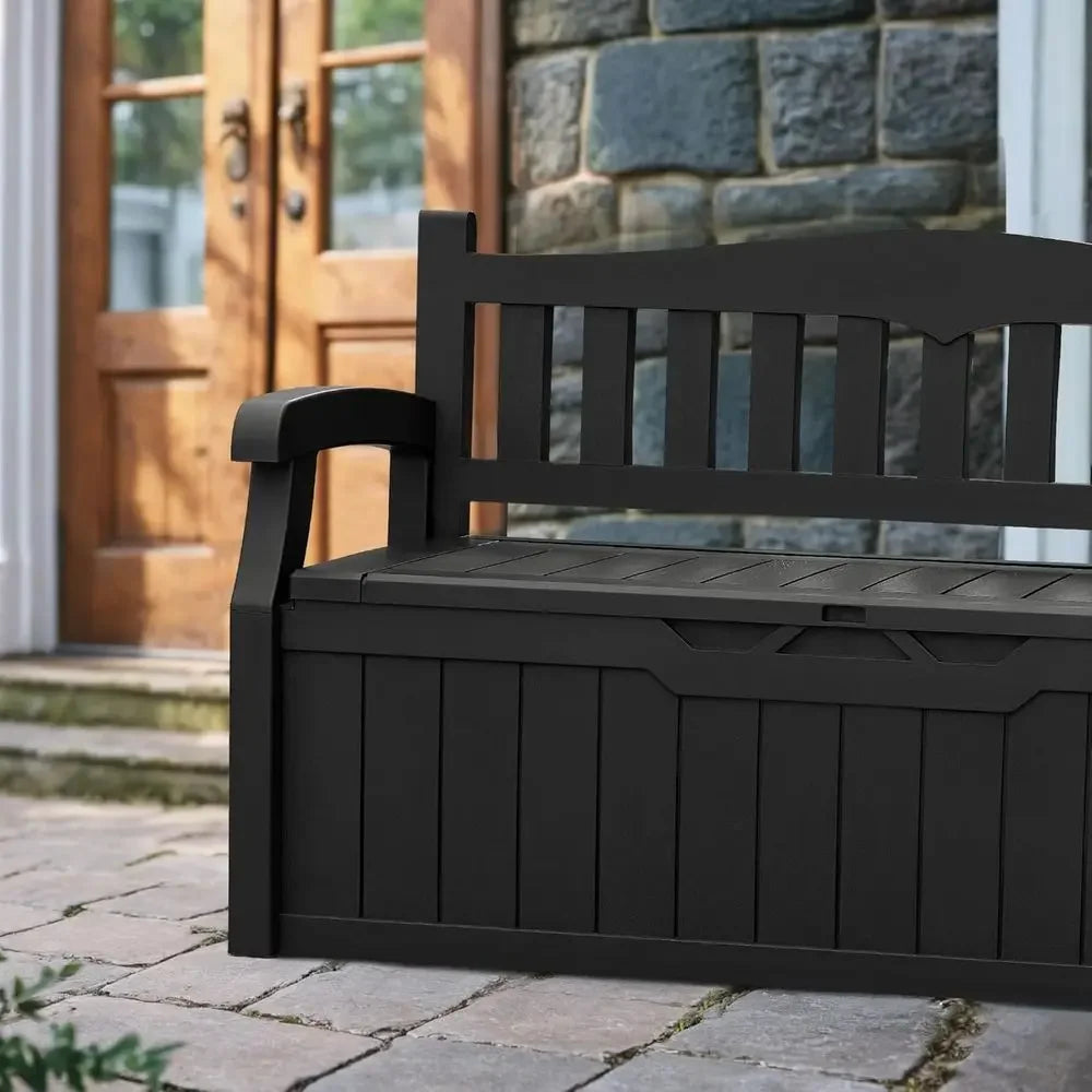 Bestseller Lockable 80 Gallon Outdoor Storage Bench with Cushions,
