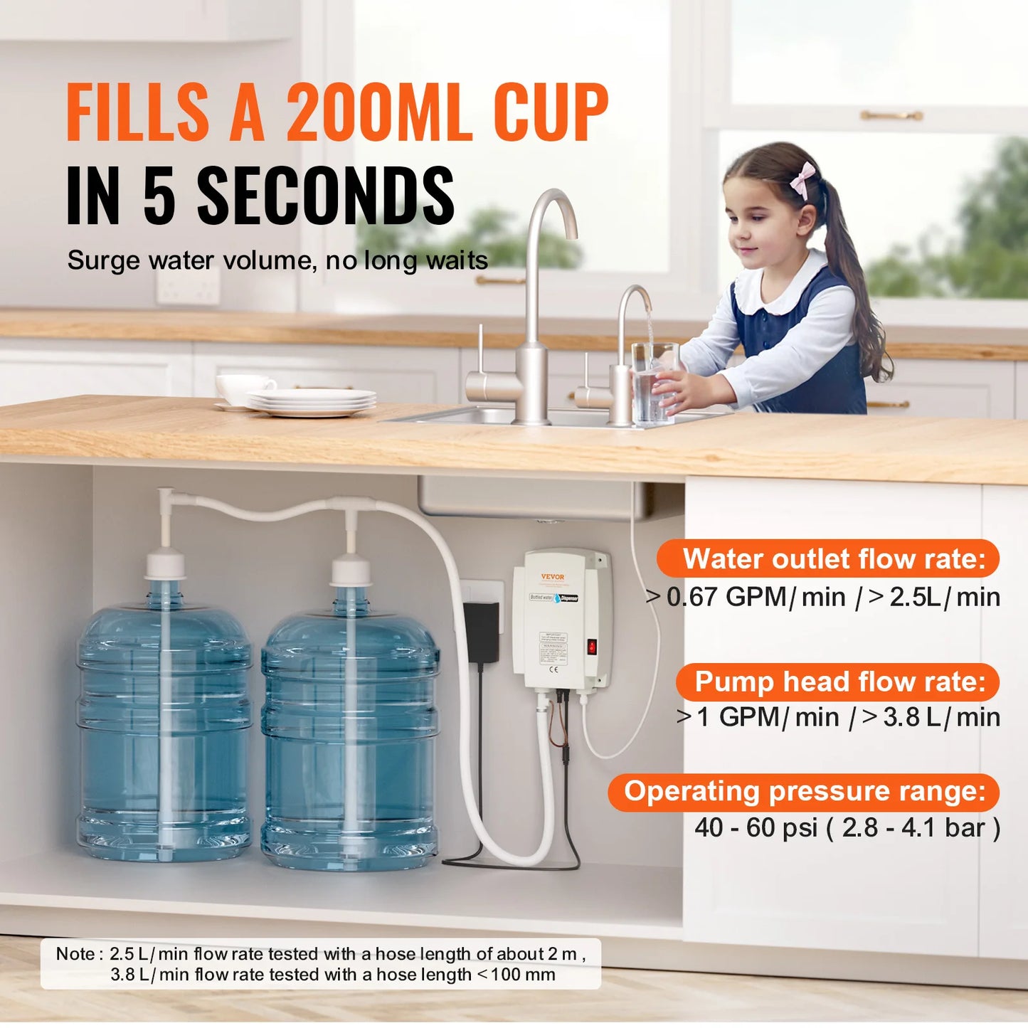 2x5Gal Bottled Water Dispenser Pump System