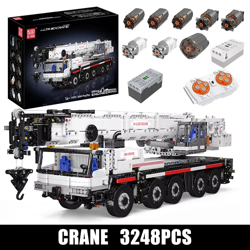 Remote Control LTM 1110 Crane Building Block Assembly.