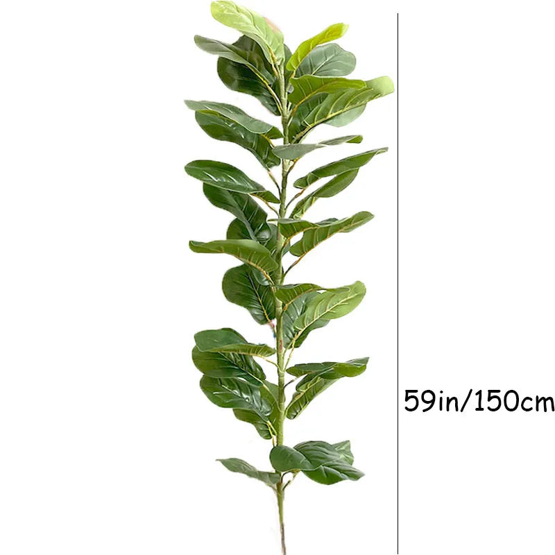 59in Large Artificial Ficus Tree Tropical Plants Green Palm Leafe's Big Monstera Tree Branch
