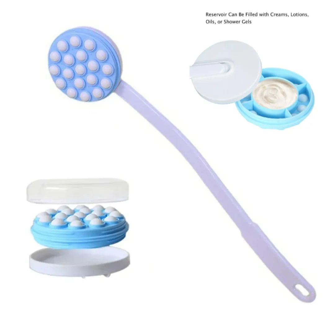 1pc Back Bath Massager Body Lotion Applicator