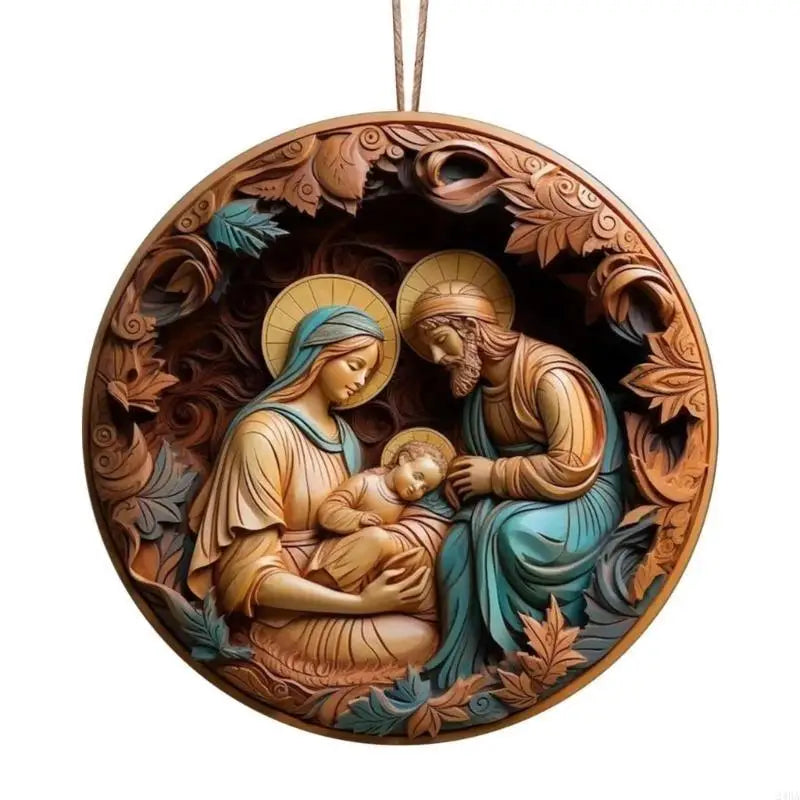 Elegant Acrylic Nativity Ornament Handmade Birth Hanging Ornament Enhancing Christmas